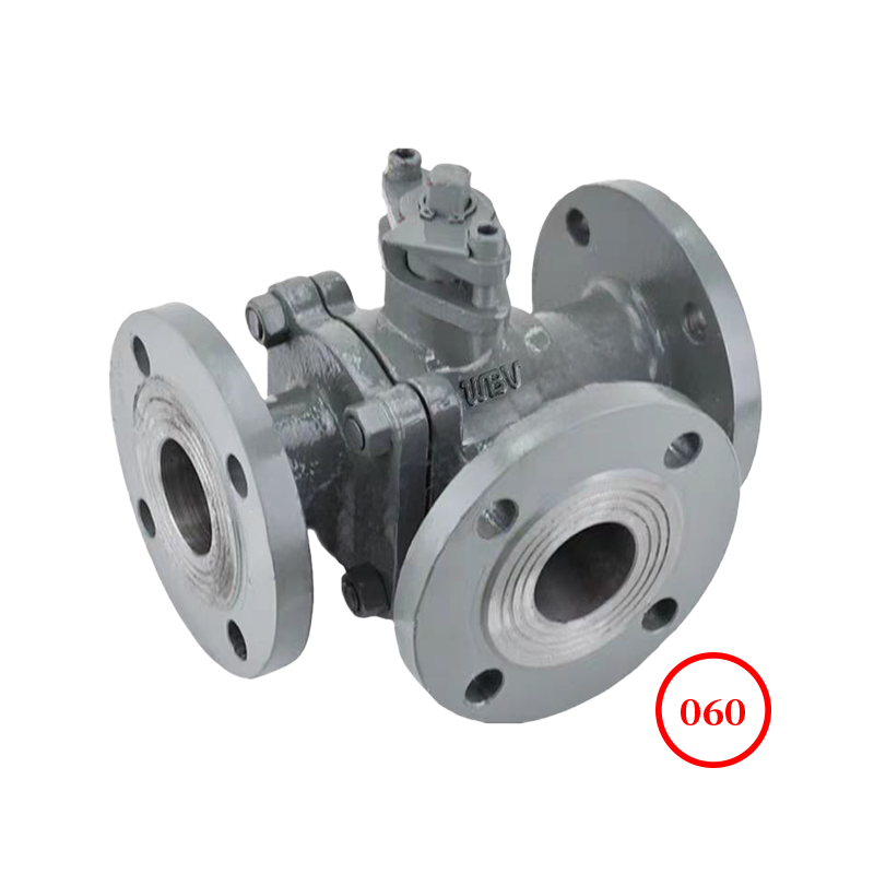 铸钢手柄三通球阀 cast steel handle tee ball valve Q44F/Q45F-20C