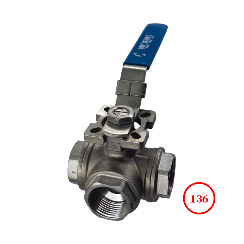 内螺纹高平台三通球阀 RC high-platform tee ball valve Q14/Q15F-64