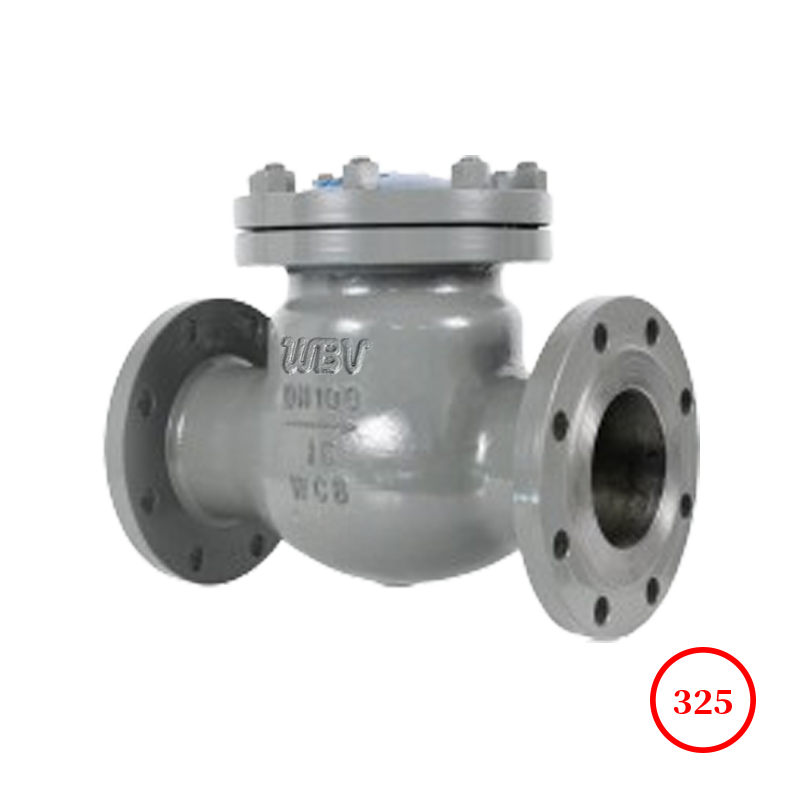 铸钢法兰旋启式止回阀 c.s flange swing check valve H44H-16/25