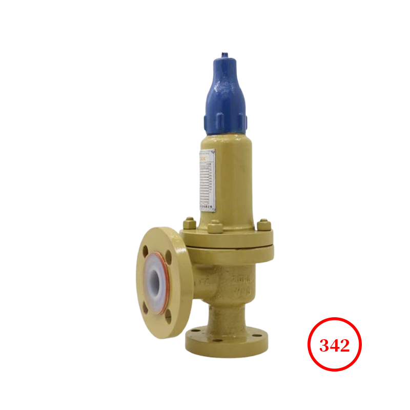 衬氟封闭式弹簧全启式安全阀 fluorined closed spring full lift safety valve A42F46-16C