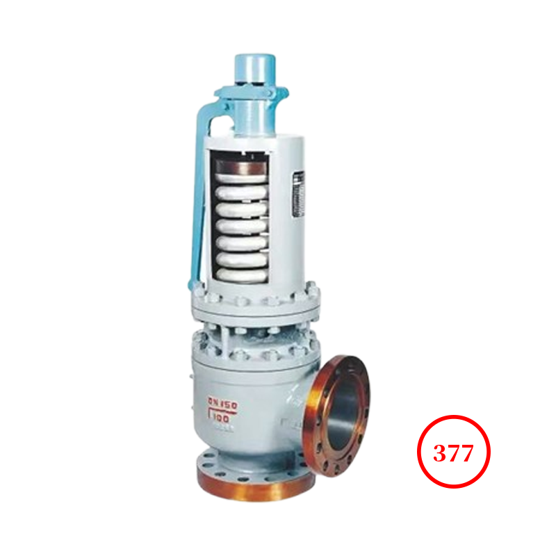 电站高温高压安全阀 带散热器，双调节阀